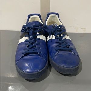 Louis Vuitton Blue Damier Infini Leather Frontrow Lace Up Sneakers